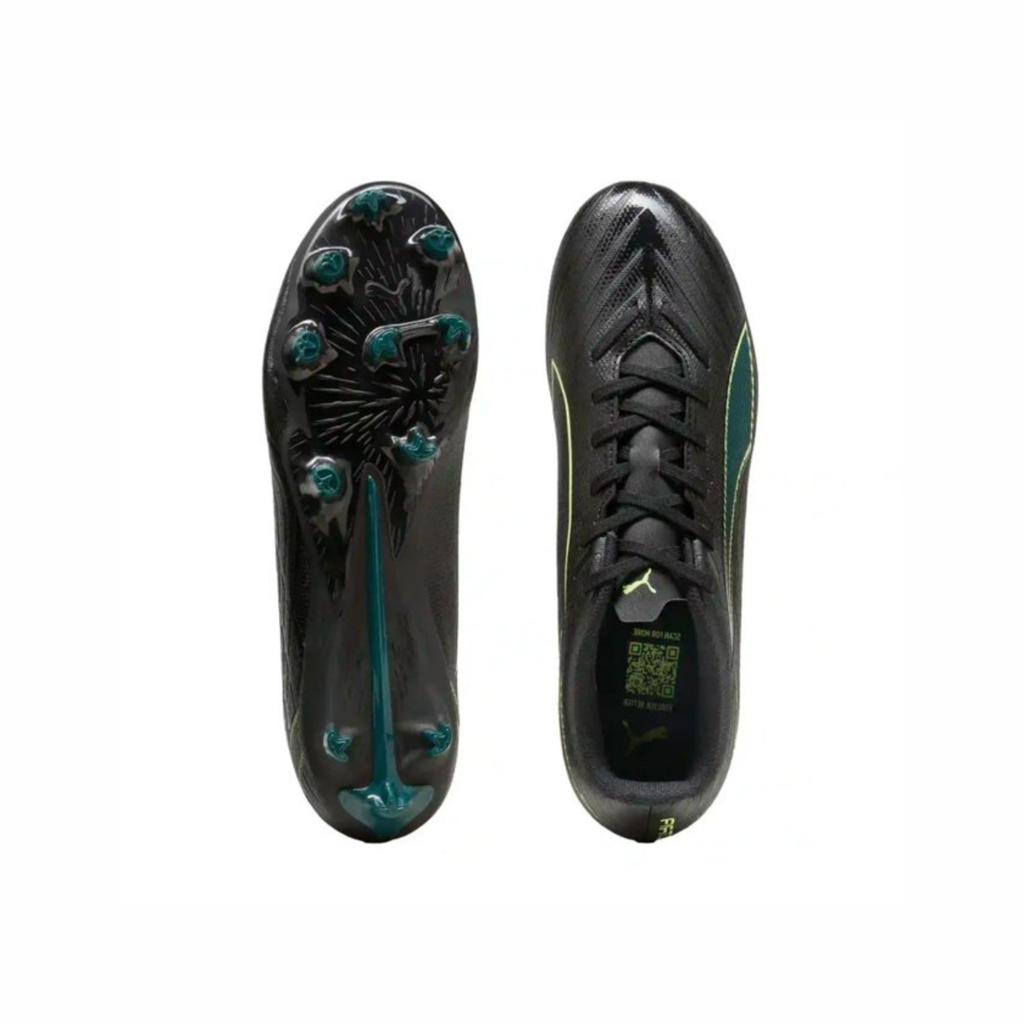 Tenis de Fútbol Puma ULTRA 6 PLAY FG/AG Negro / Verde Hombre