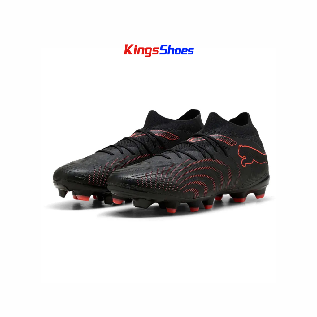 Tenis de Fútbol Puma FUTURE 9 MATCH FG/AG Negro / Rojo / Gris Hombre