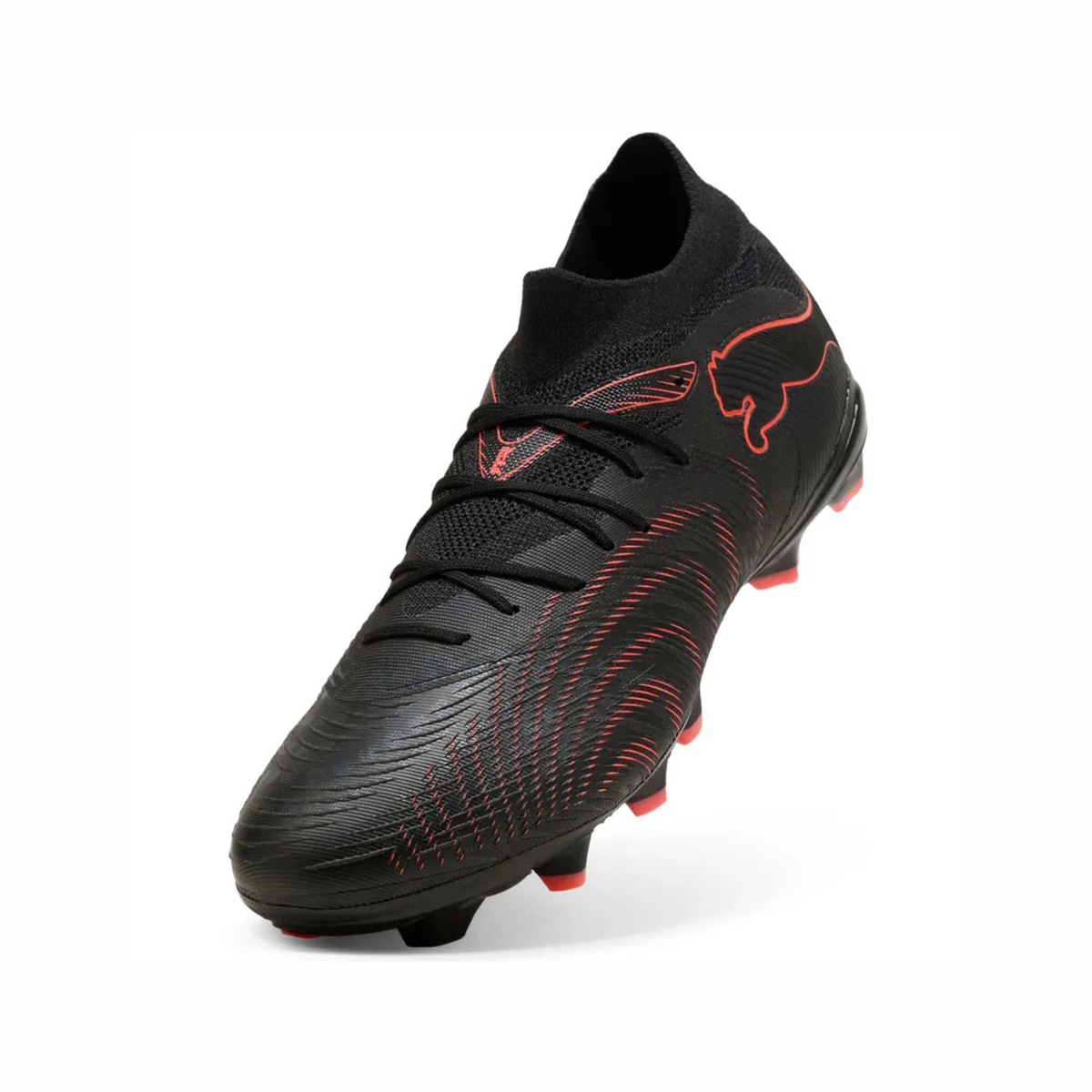 Tenis de Fútbol Puma FUTURE 9 MATCH FG/AG Negro / Rojo / Gris Hombre