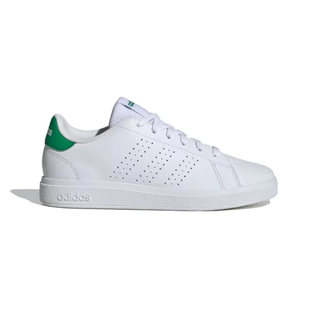 Tenis Adidas Advantage Base 2.0 ⎮ Blanco con verde