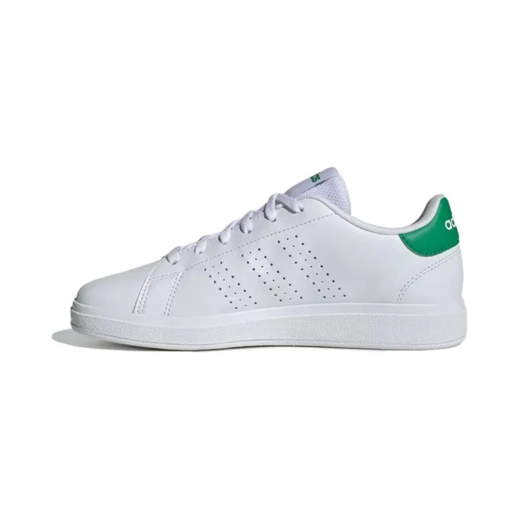 Tenis Adidas Advantage Base 2.0 ⎮ Blanco con verde