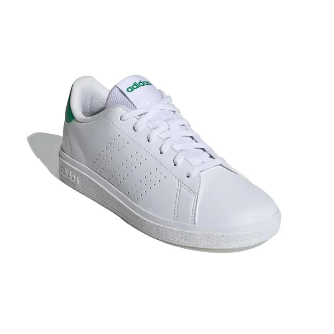 Tenis Adidas Advantage Base 2.0 ⎮ Blanco con verde