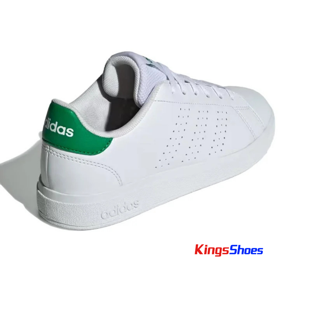 Tenis Adidas Advantage Base 2.0 ⎮ Blanco con verde