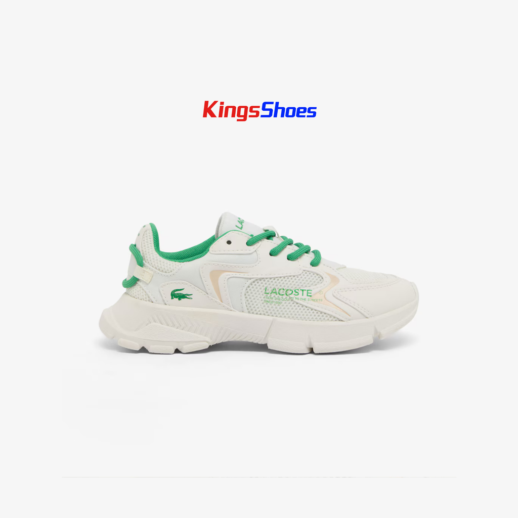 Tenis Lacoste L003 Neo Blanco Hueso / Verde Niño