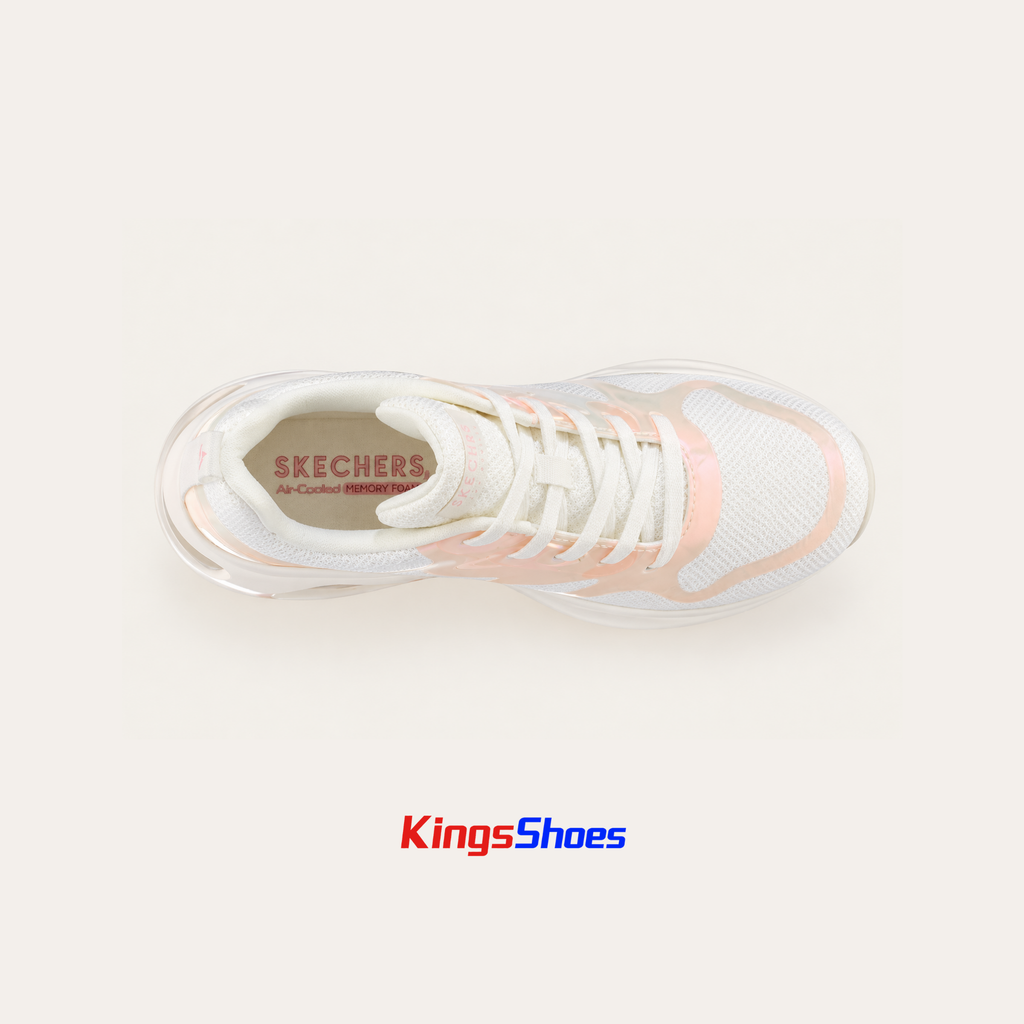 Tenis Skechers Tres-Air Uno Shimmer N' Glow / Blanco Mujer