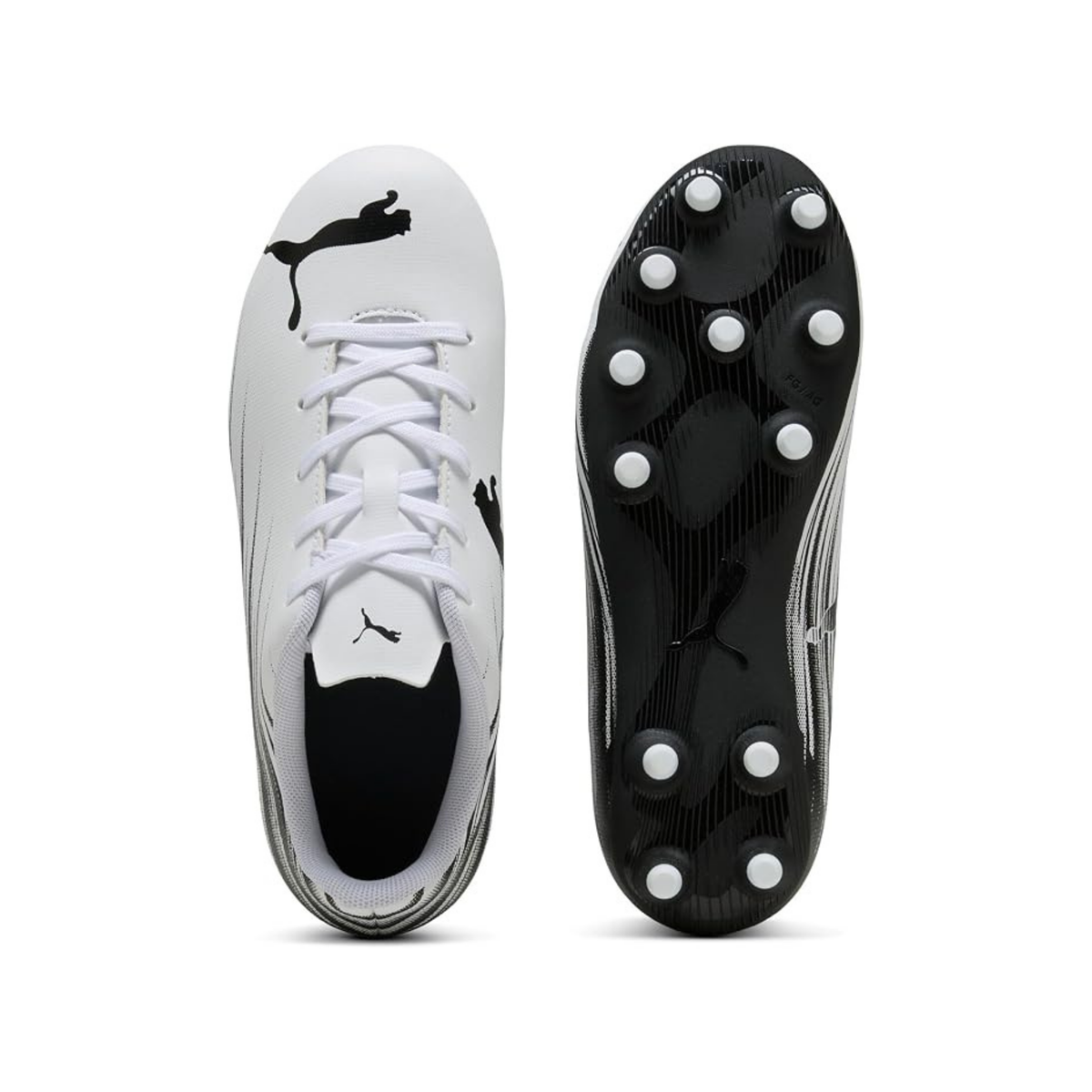 Tenis de Fútbol Puma ATTACANTO II FG/AG Blanco / Negro Niño