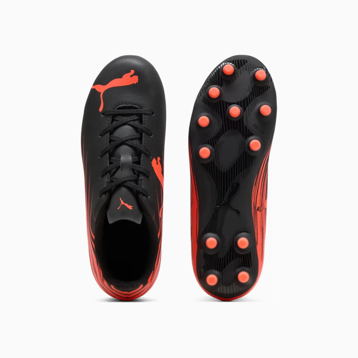 Tenis de Fútbol Puma ATTACANTO II TT Negro / Rojo Niño