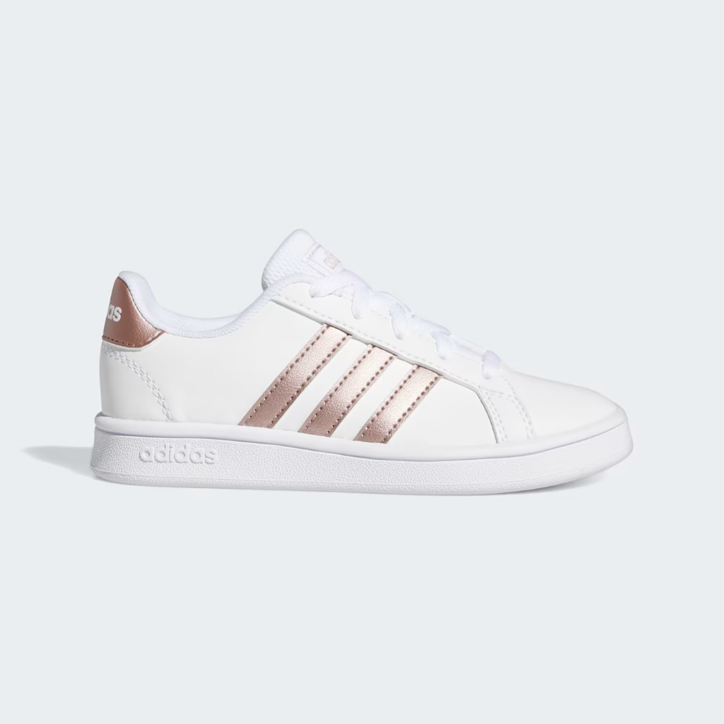Tenis Adidas Grand Court ⎮ Blanco con cobre