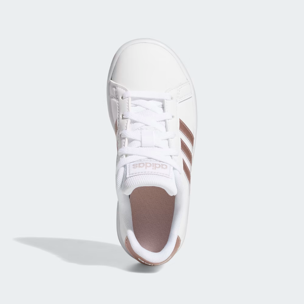 Tenis Adidas Grand Court ⎮ Blanco con cobre