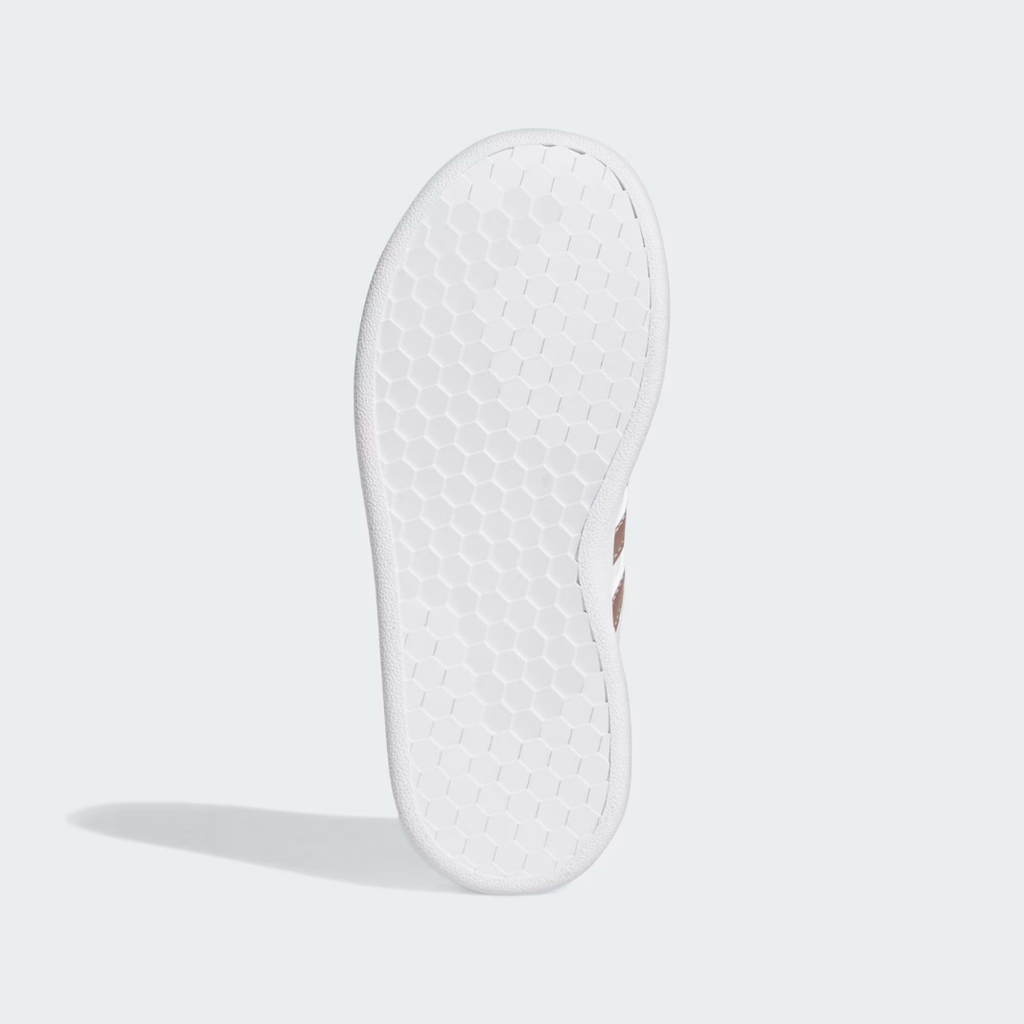 Tenis Adidas Grand Court ⎮ Blanco con cobre