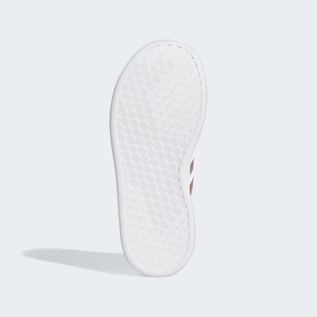 Tenis Adidas Grand Court ⎮ Blanco con cobre