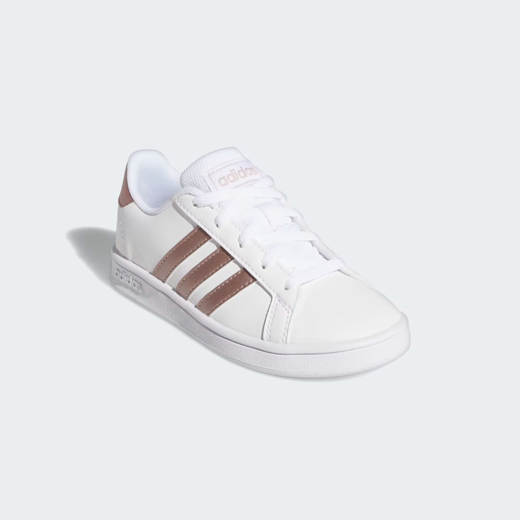 Tenis Adidas Grand Court ⎮ Blanco con cobre