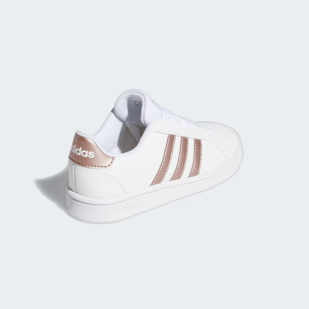 Tenis Adidas Grand Court ⎮ Blanco con cobre