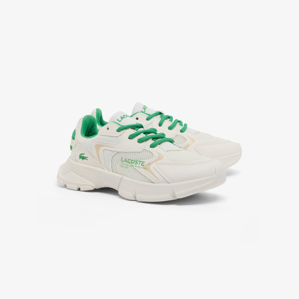 Tenis Lacoste L003 Neo Blanco Hueso / Verde Niño