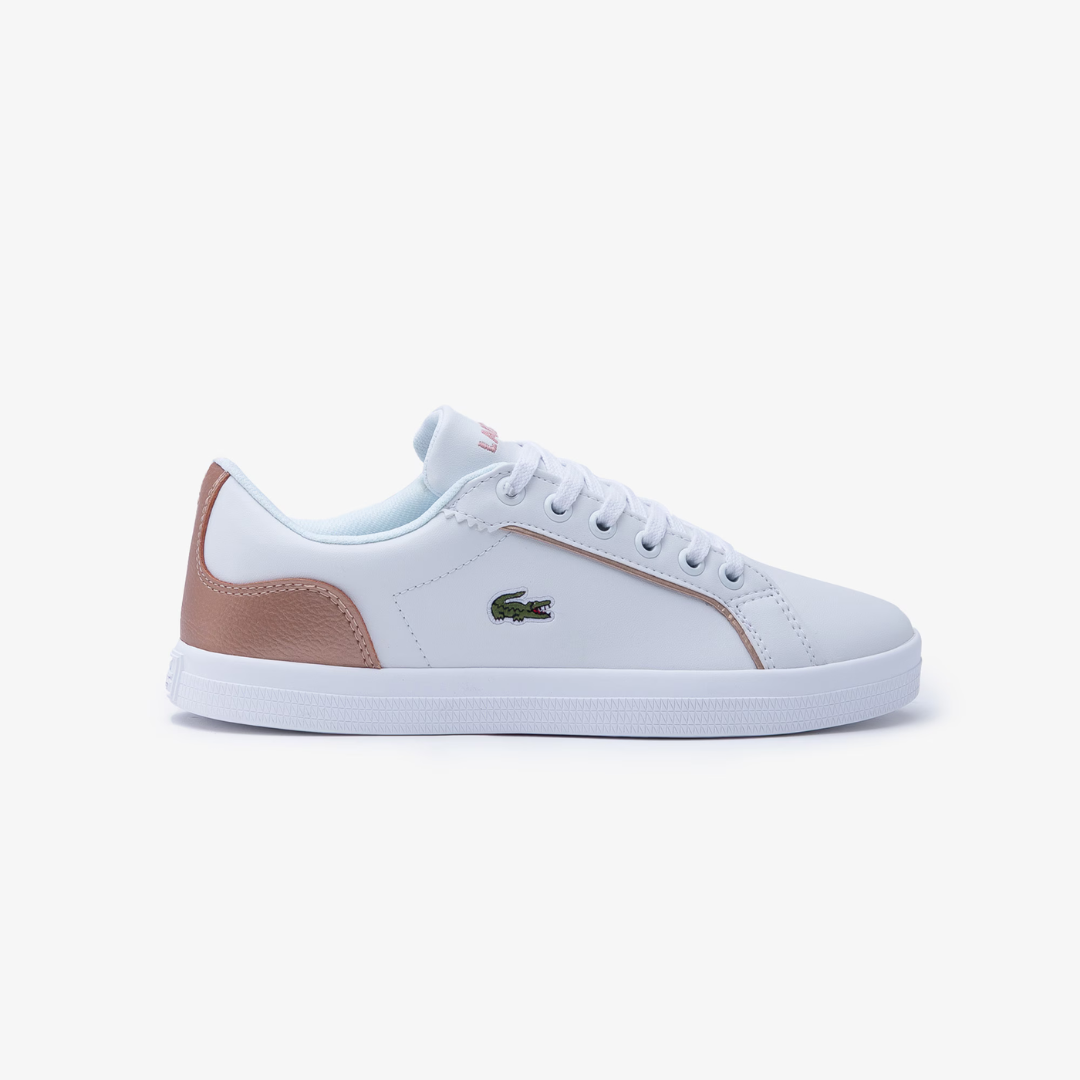 Tenis Lacoste Lerond para Niña - Blanco con rosa
