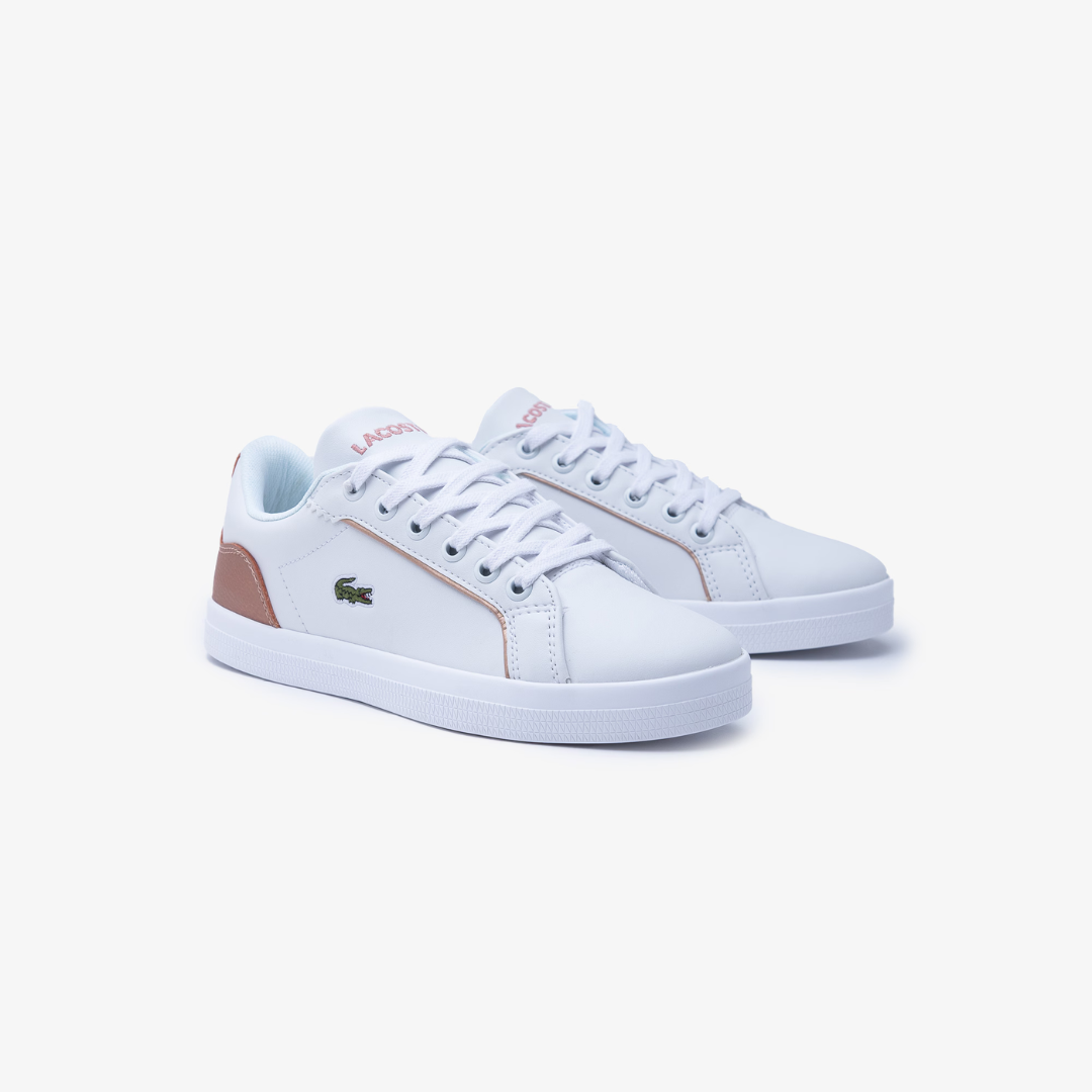 Tenis Lacoste Lerond para Niña - Blanco con rosa