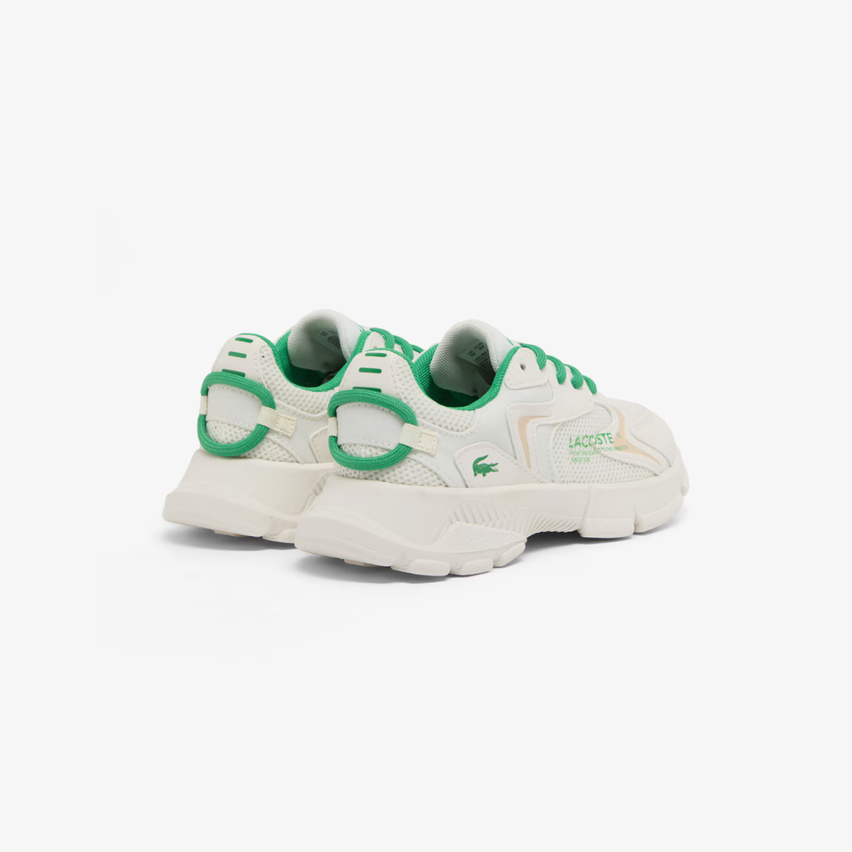 Tenis Lacoste L003 Neo Blanco Hueso / Verde Niño
