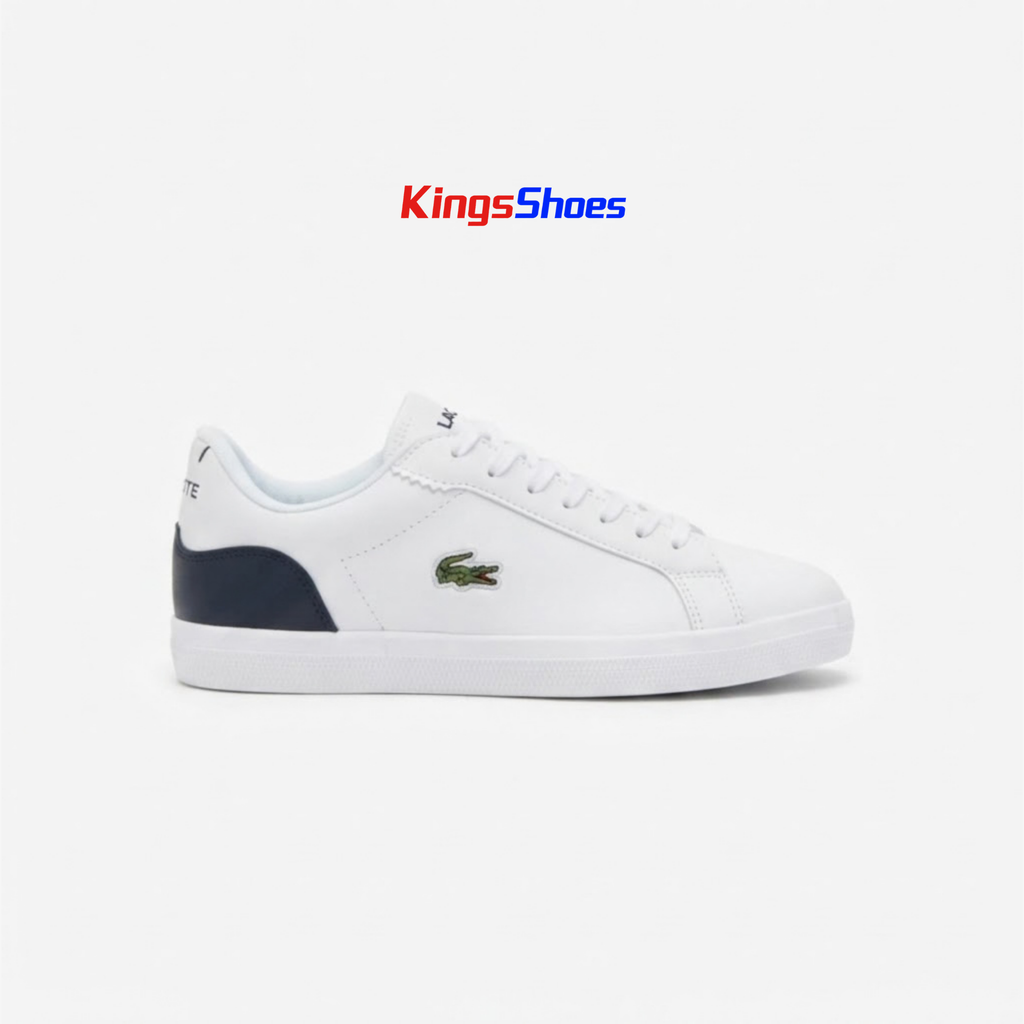 Tenis Lacoste Lerond Blanco / Azul Marino Hombre