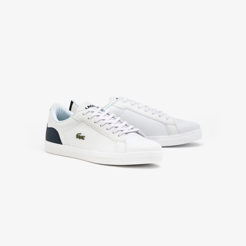 Tenis Lacoste Lerond Blanco / Azul Marino Hombre