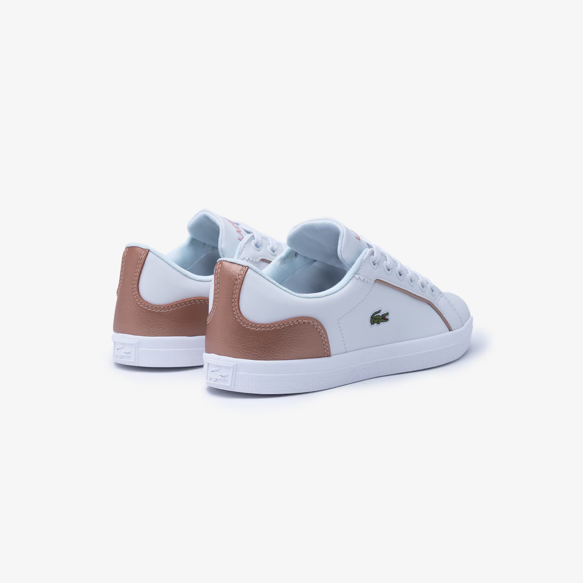 Tenis Lacoste Lerond Metallic Blanco / Rosa Niño