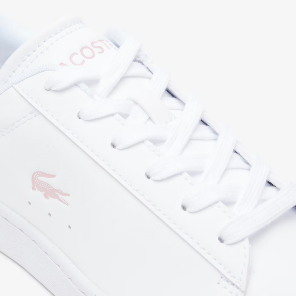 Tenis Lacoste Carnaby Set Blanco / Rosa Claro Niño
