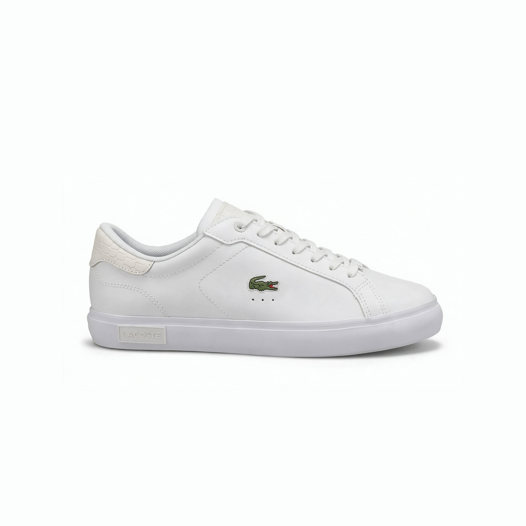 Tenis Lacoste Powercourt Blanco / Blanco Hueso Niño