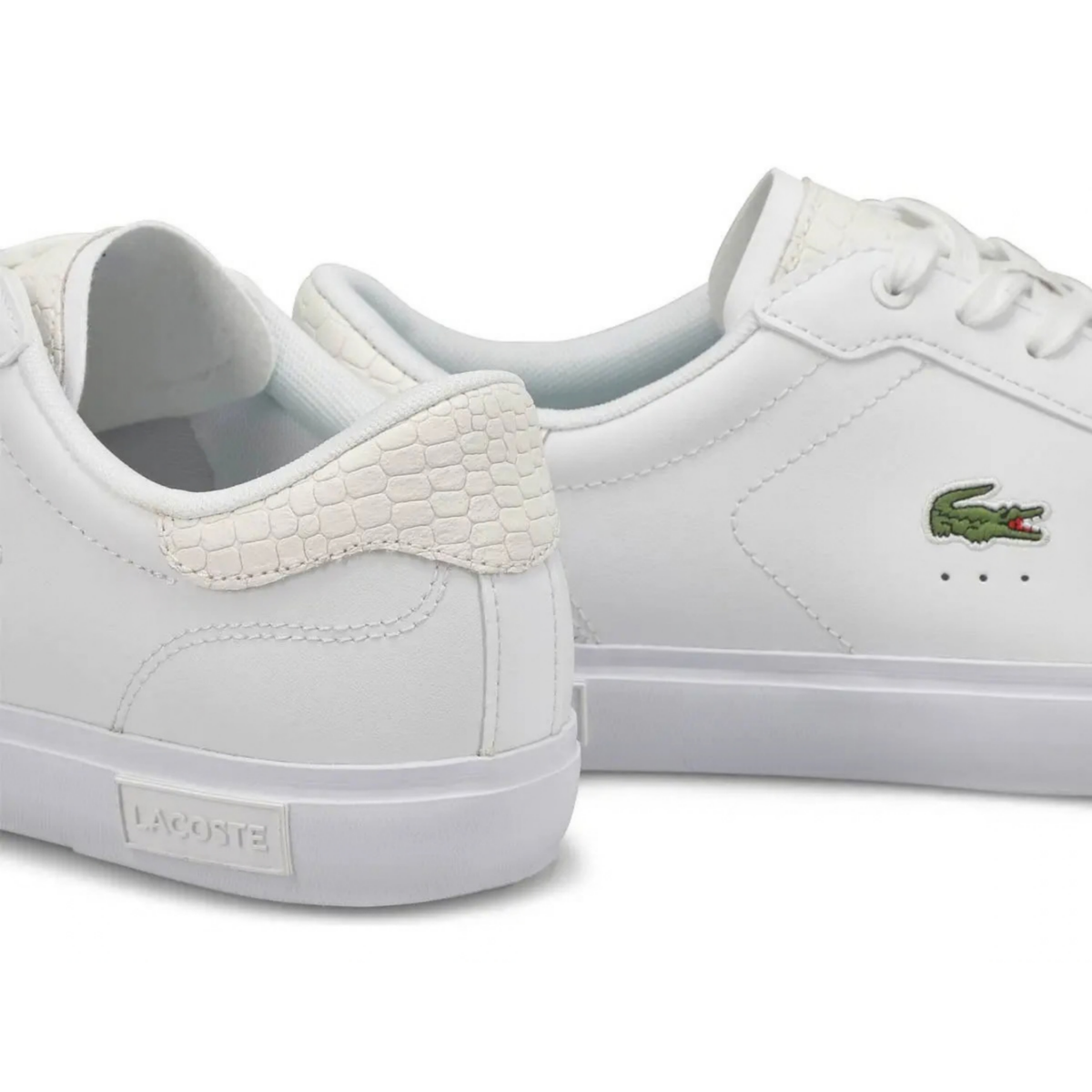 Tenis Lacoste Powercourt Blanco / Blanco Hueso Niño