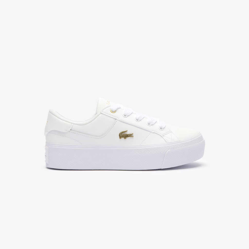 Tenis Lacoste Ziane Platform Blanco / Dorado Mujer
