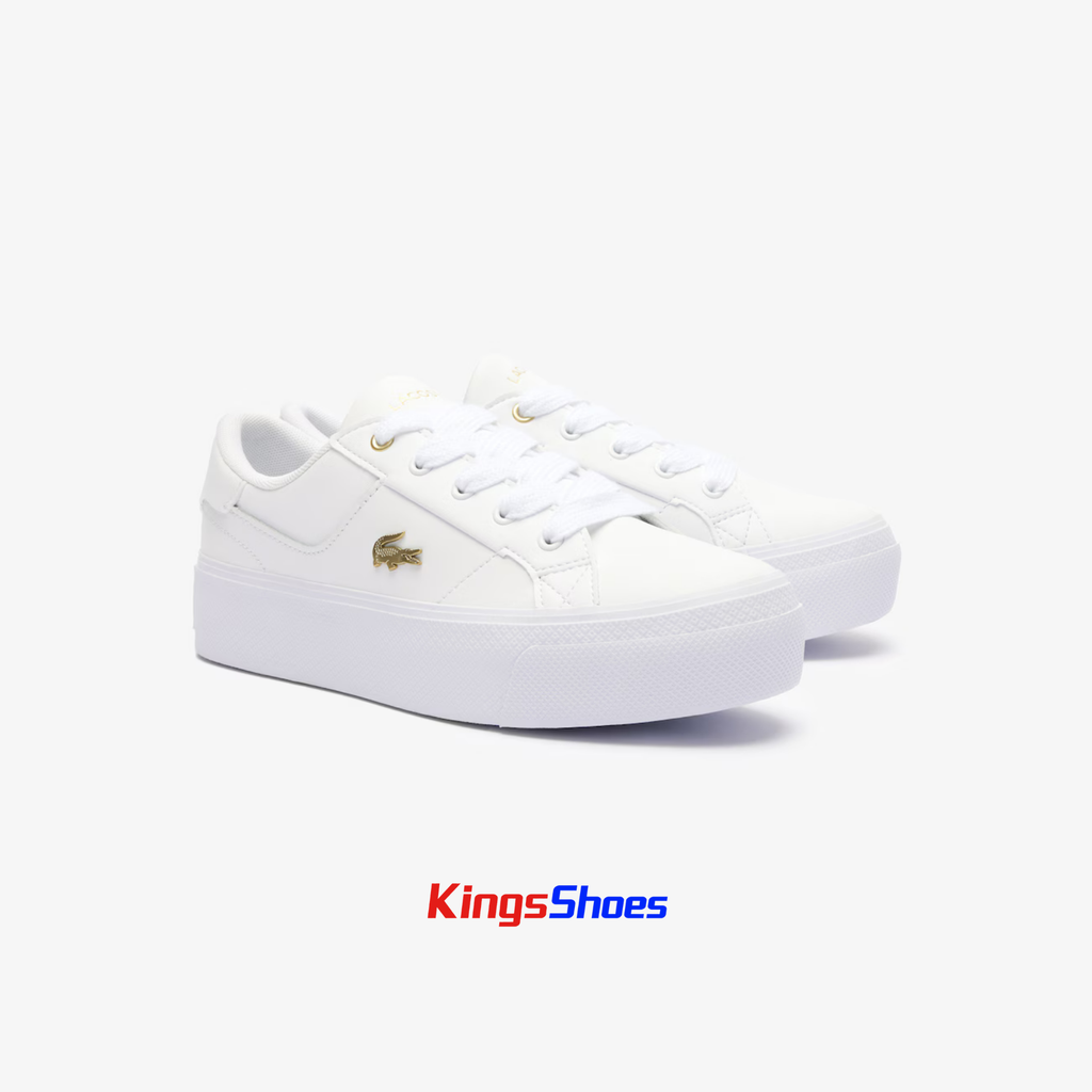 Tenis Lacoste Ziane Platform Blanco / Dorado Mujer