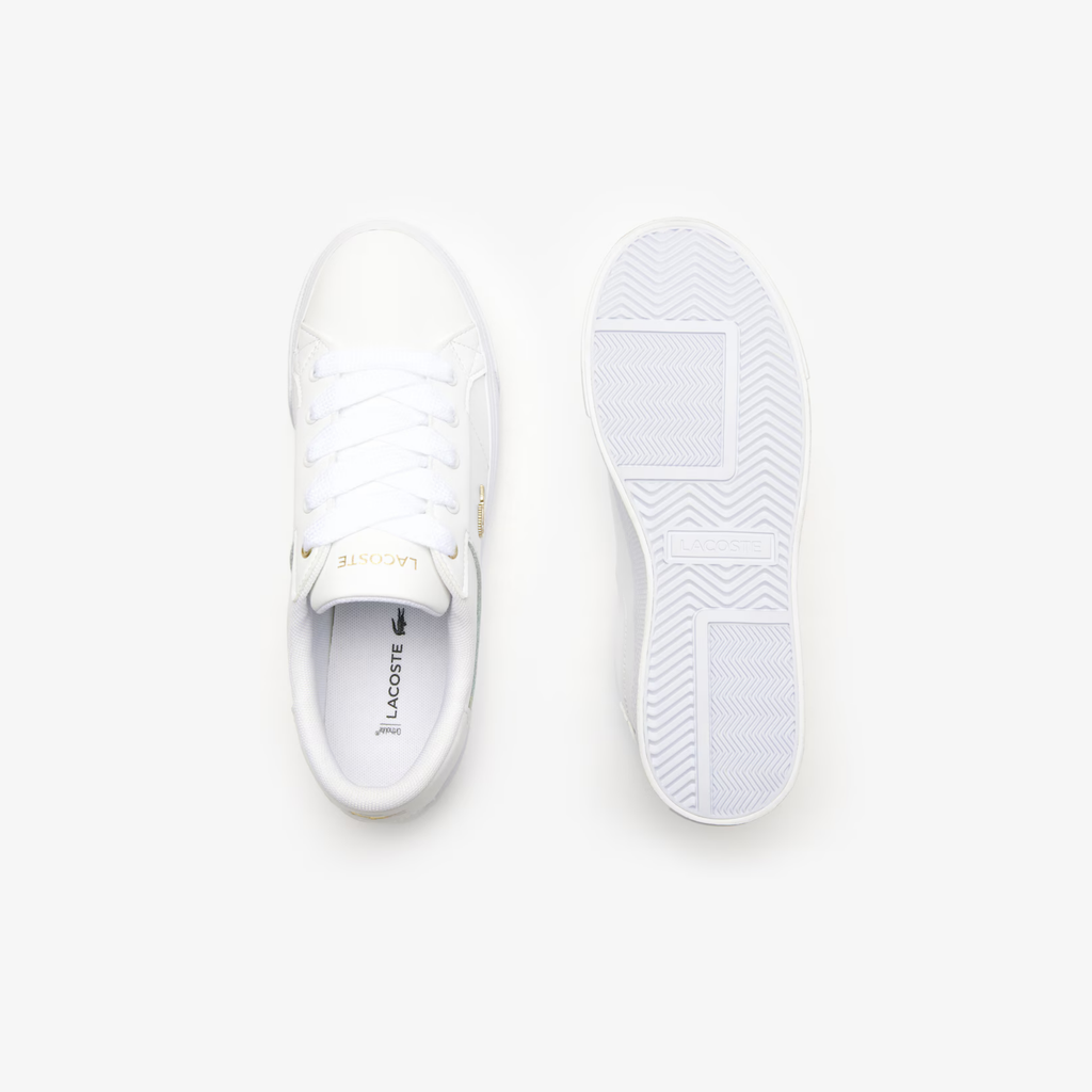 Tenis Lacoste Ziane Platform Blanco / Dorado Mujer