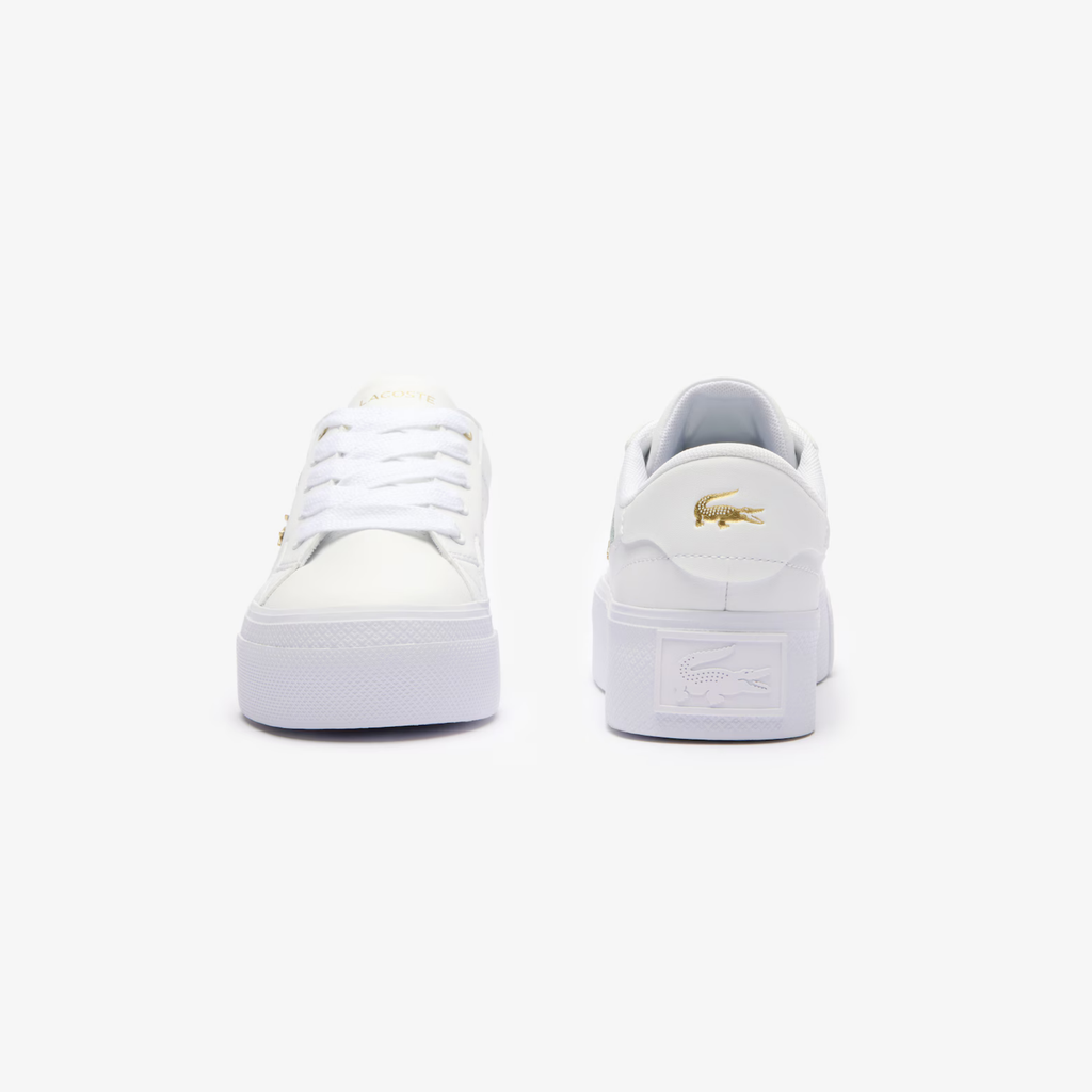 Tenis Lacoste Ziane Platform Blanco / Dorado Mujer