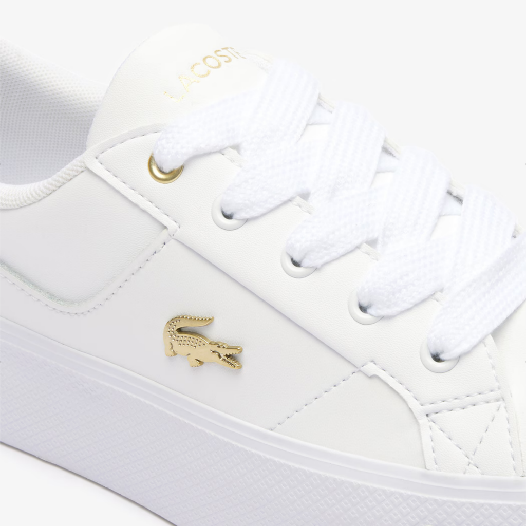 Tenis Lacoste Ziane Platform Blanco / Dorado Mujer