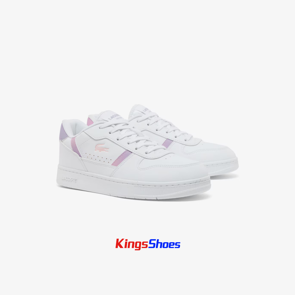Tenis Lacoste T-Clip Set Blanco / Rosa Claro Niño