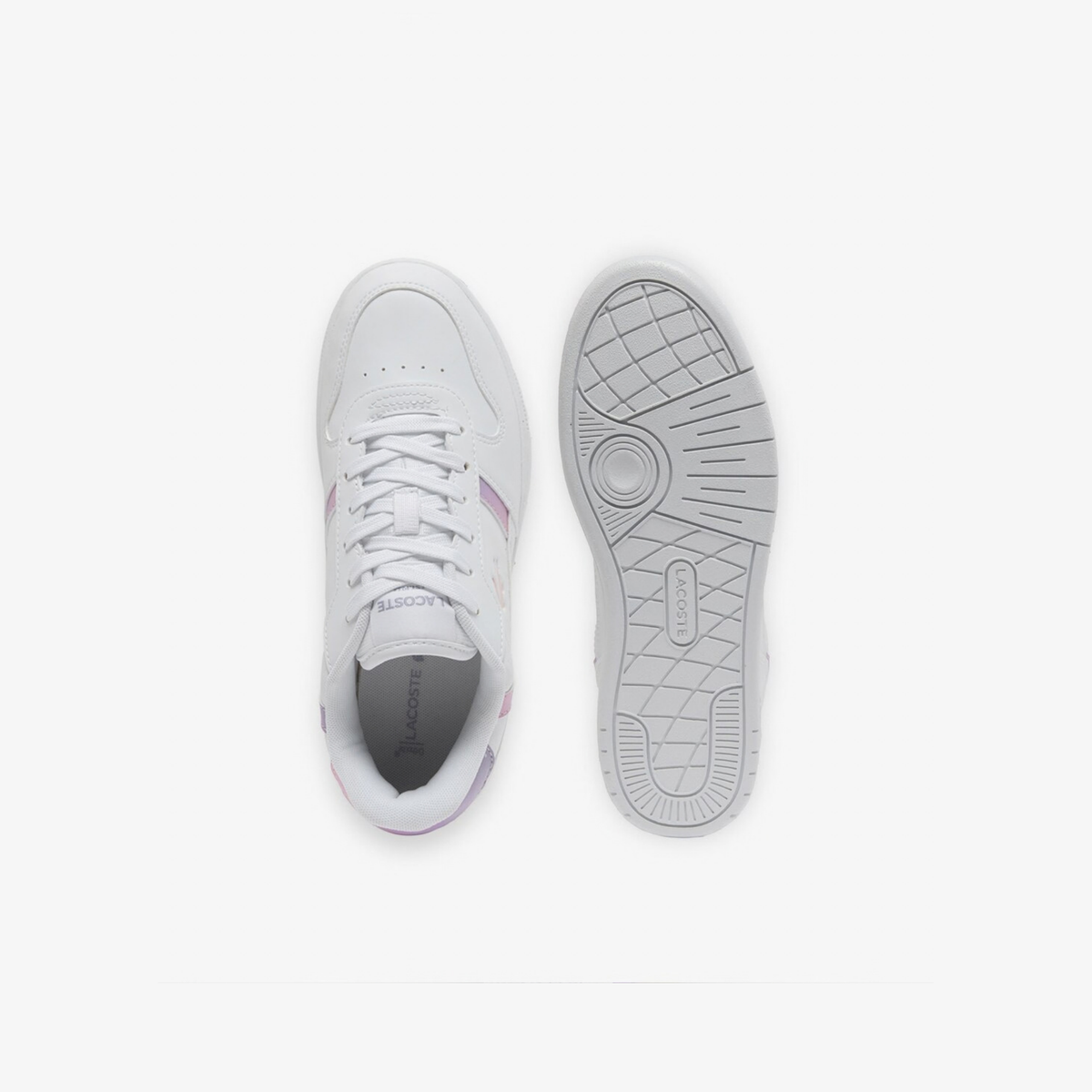 Tenis Lacoste T-Clip Set Blanco / Rosa Claro Niño