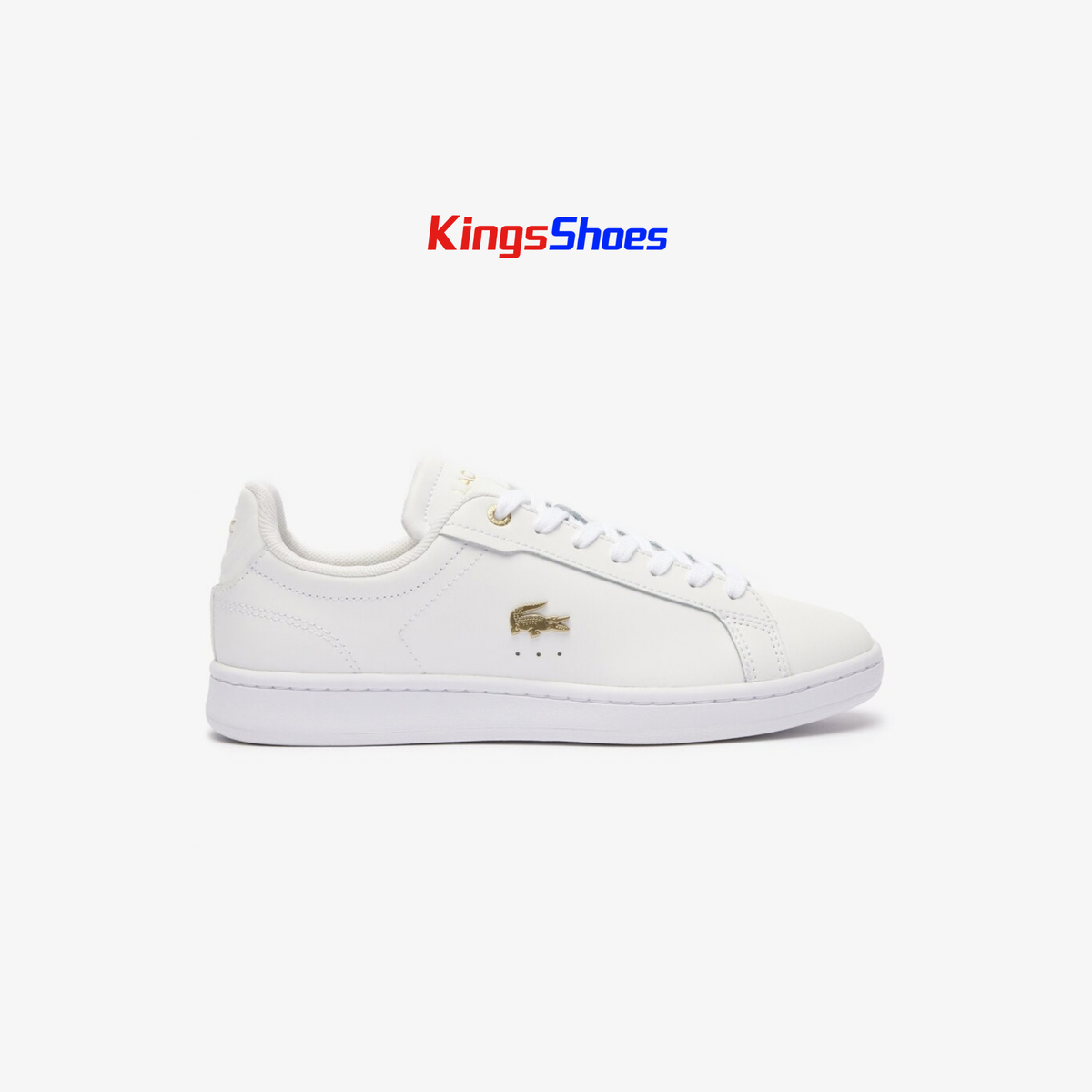 Tenis Lacoste Carnaby Set Blanco / Dorado Mujer