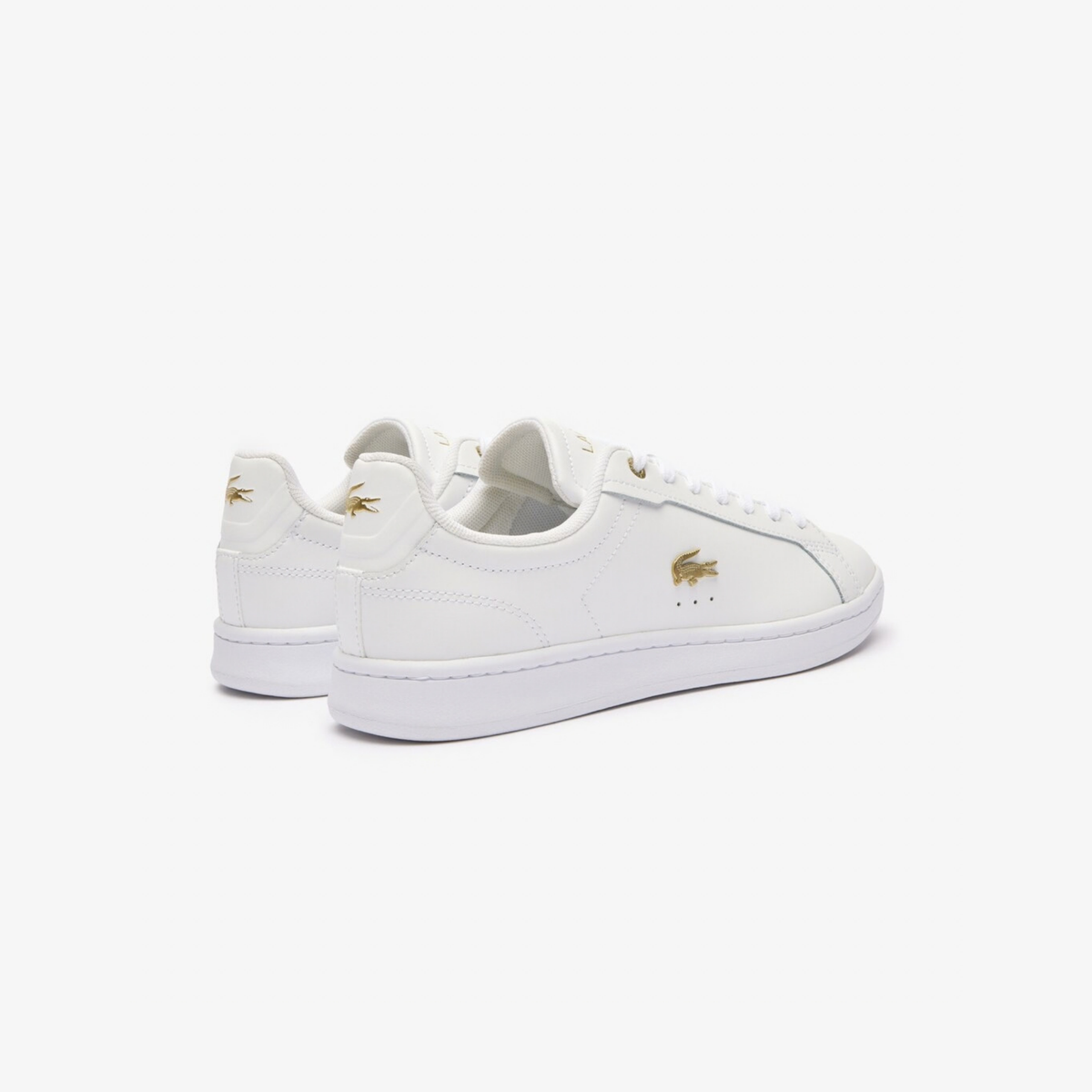 Tenis Lacoste Carnaby Set Blanco / Dorado Mujer