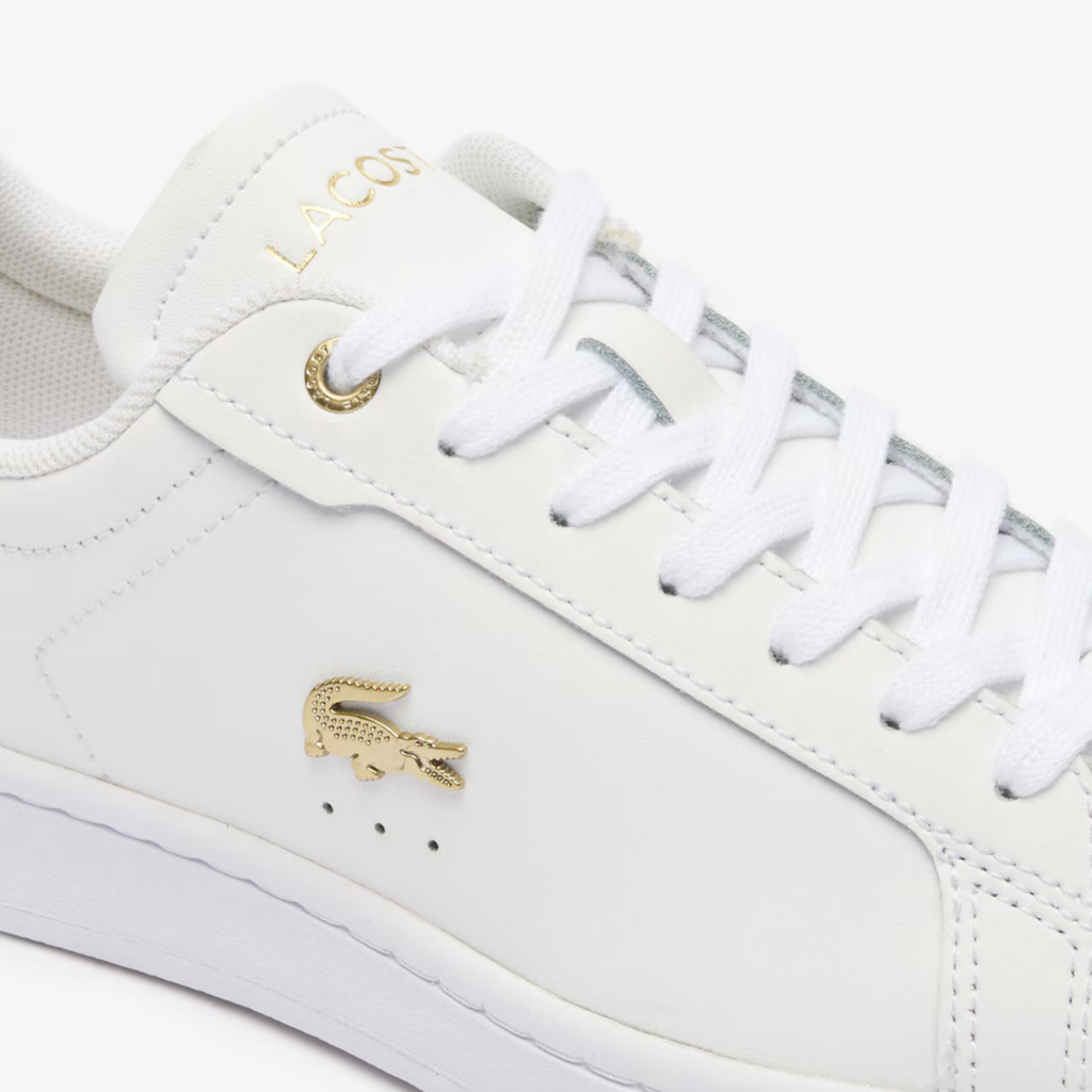 Tenis Lacoste Carnaby Set Blanco / Dorado Mujer