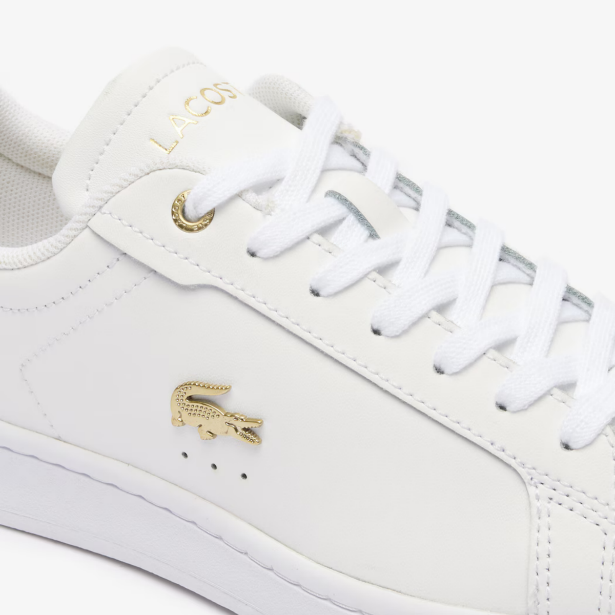 Tenis Lacoste Carnaby Set Blanco / Dorado Mujer