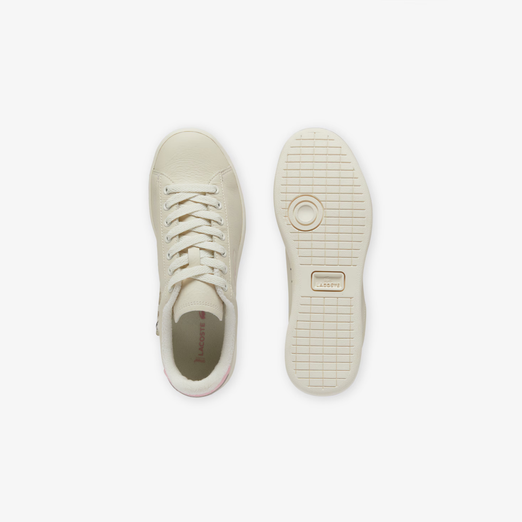 Tenis Lacoste Carnaby Set Blanco Hueso / Rosa Claro Mujer