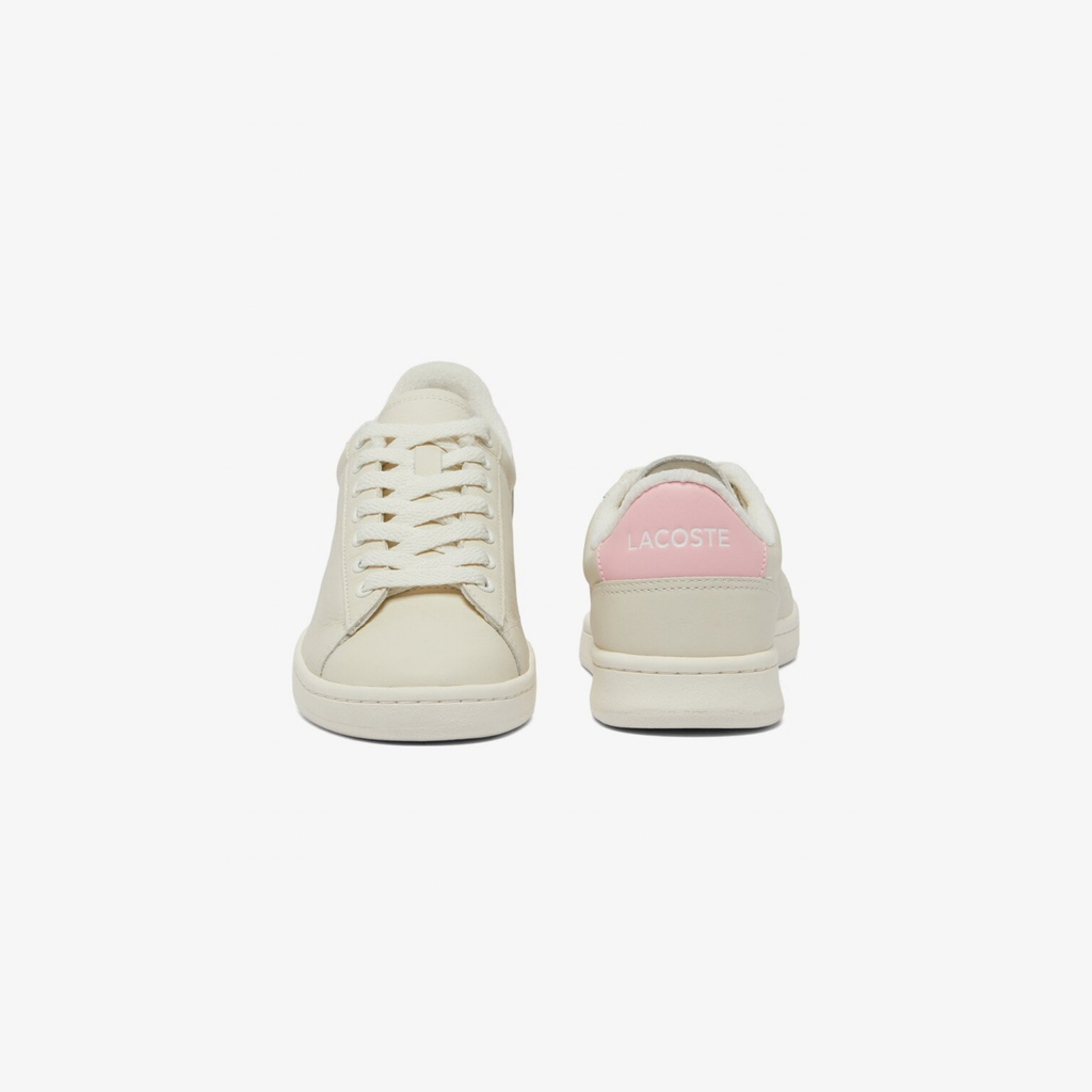 Tenis Lacoste Carnaby Set Blanco Hueso / Rosa Claro Mujer
