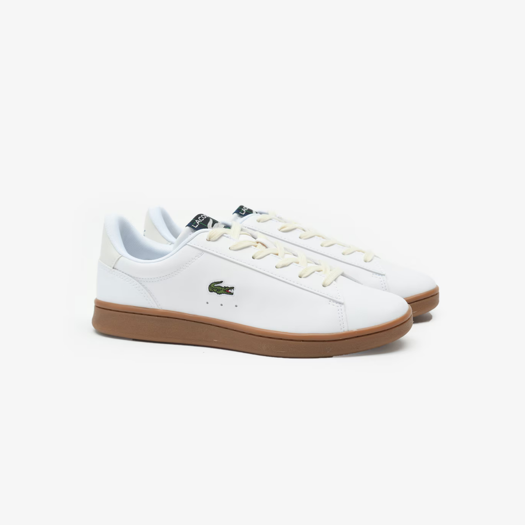 Tenis Lacoste Carnaby Set Blanco / Caramelo Niño