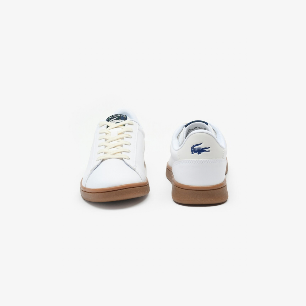 Tenis Lacoste Carnaby Set Blanco / Caramelo Niño