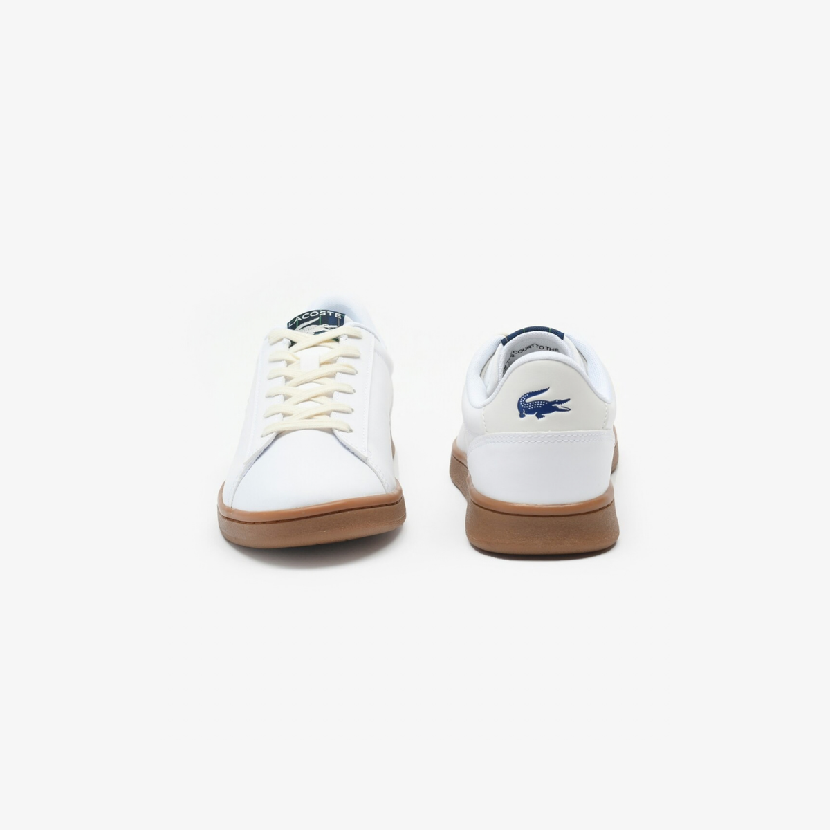 Tenis Lacoste Carnaby Set Blanco / Caramelo Niño