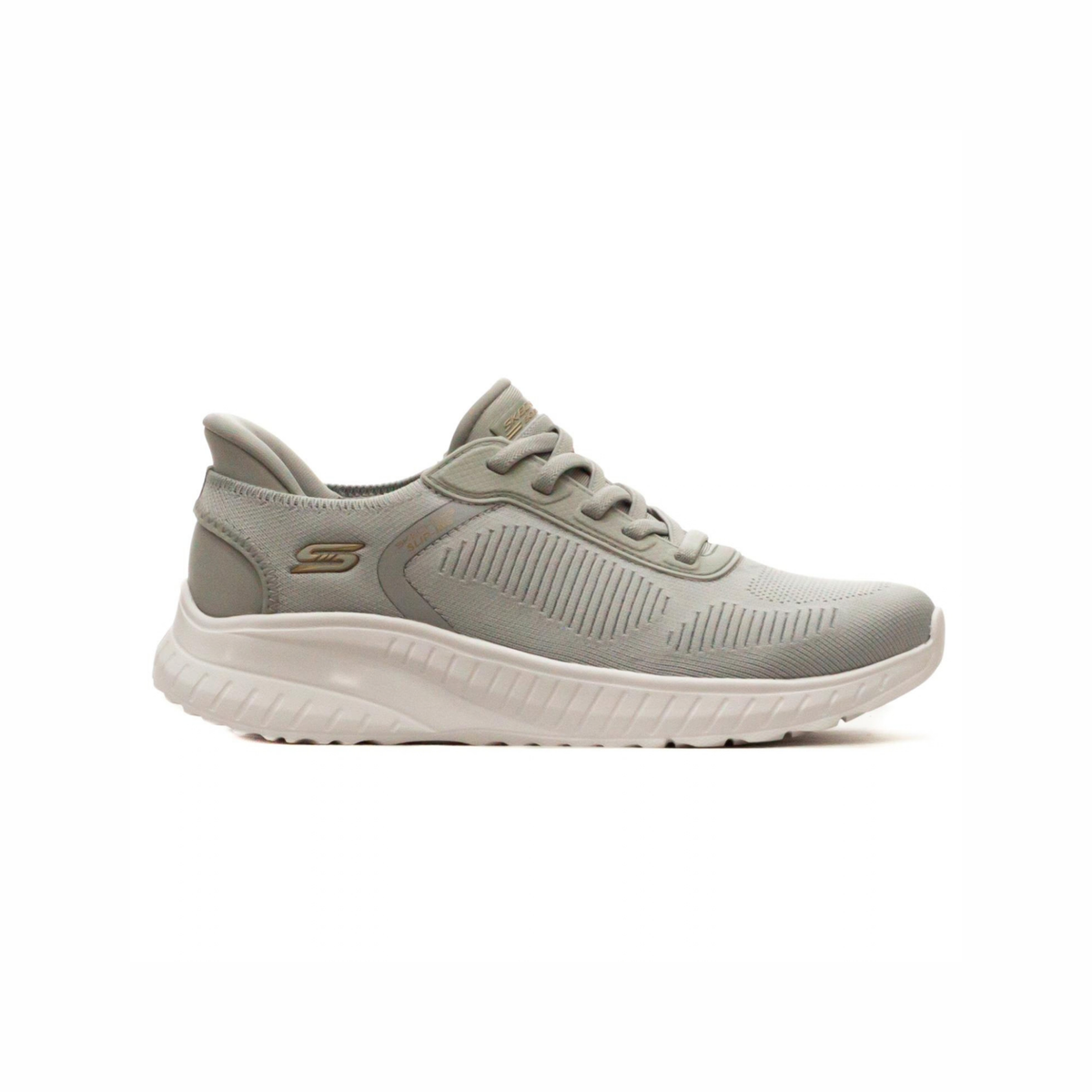 Tenis Skechers Slip-ins BOBS Sport Squad Chaos / Beige Mujer