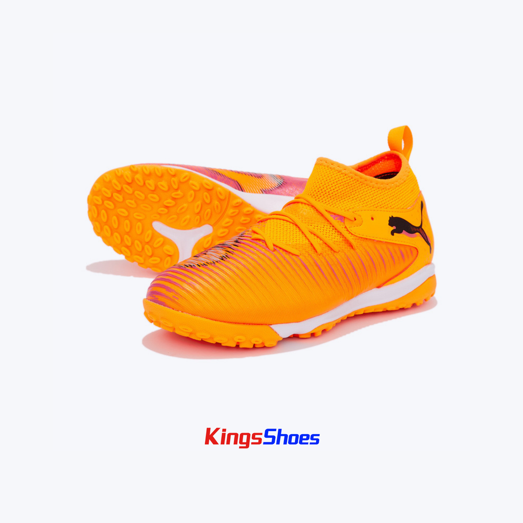 Tenis de Fútbol Puma FUTURE 8 MATCH TT Mid Naranja / Negro Niño