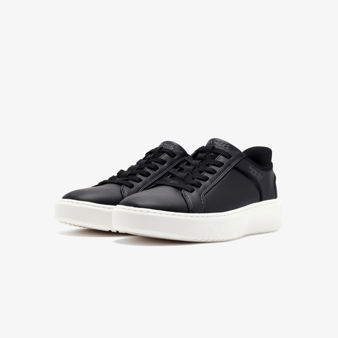 Tenis Skechers Street Hombre | Negro con blanco