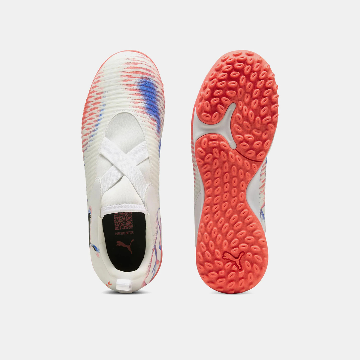 Tenis de Fútbol Puma FUTURE 8 MATCH LL TT Mid Blanco / Negro / Rojo Niño