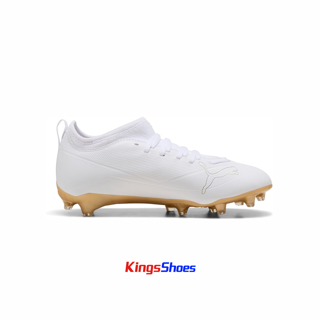 Tenis de Fútbol Puma ULTRA 6 MATCH FG/AG Blanco / Dorado / Negro Hombre