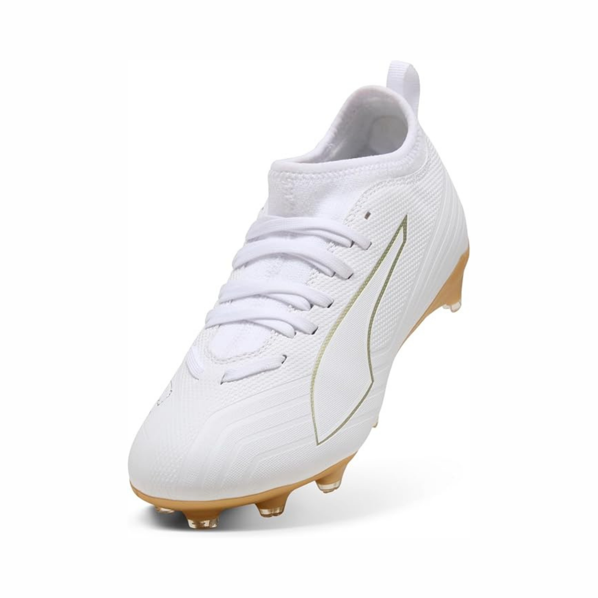 Tenis de Fútbol Puma ULTRA 6 MATCH FG/AG Blanco / Dorado / Negro Hombre